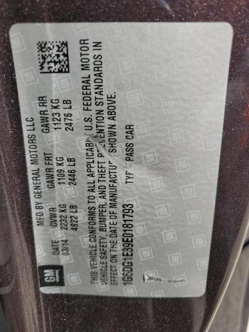 1G6DG1E39E0181793 - 2014 CADILLAC CTS PERFORMANCE COLLECTION Lila Foto 12