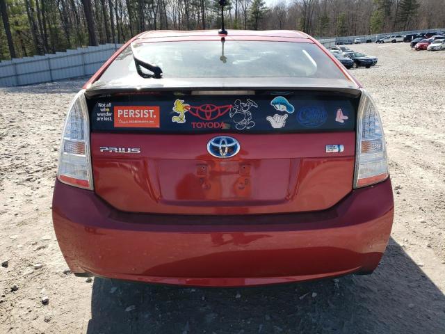 JTDKN3DUXA0212172 - 2010 TOYOTA PRIUS RED photo 6