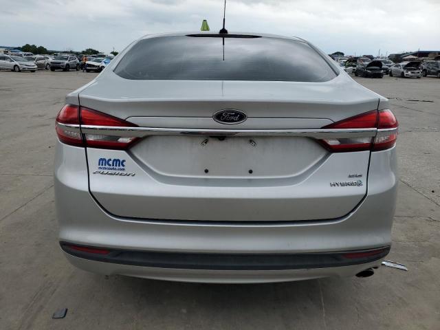 3FA6P0LU2JR140076 - 2018 FORD FUSION SE HYBRID SILVER photo 6