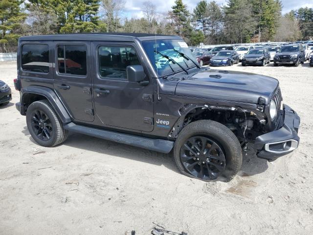 1C4JJXP61MW644758 - 2021 JEEP WRANGLER U SAHARA 4XE CHARCOAL photo 4