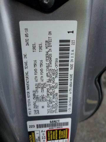 5TFRX5GN5JX121908 - 2018 TOYOTA TACOMA ACCESS CAB ვერცხლისფერი ფოტო 12