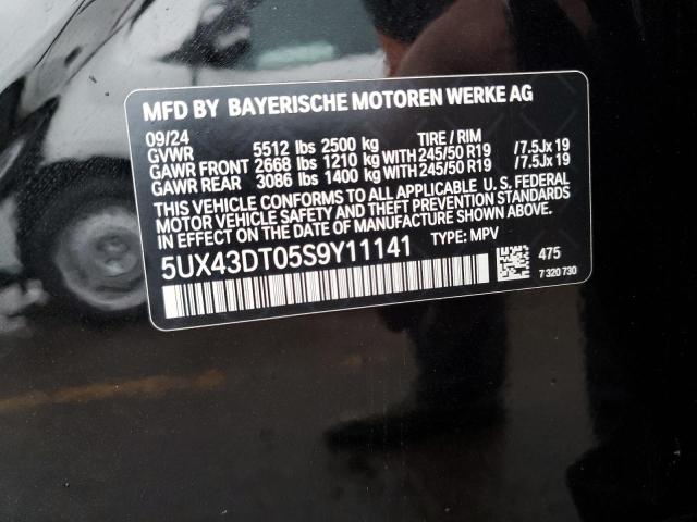 5UX43DT05S9Y11141 - 2025 BMW X4 M40I BLACK photo 13