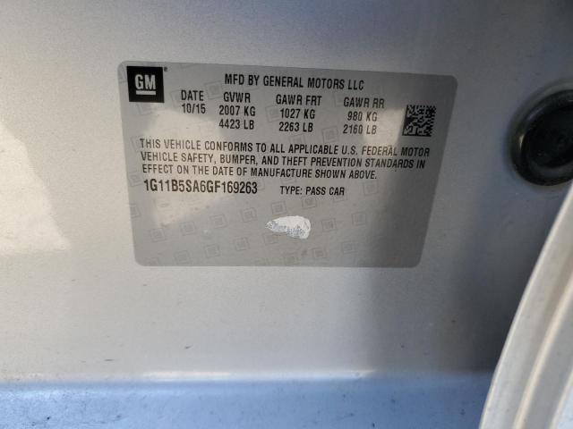 1G11B5SA6GF169263 - 2016 CHEVROLET MALIBU LIM LS SILVER photo 12