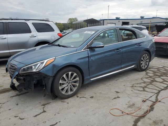 5NPE34AF9GH421090 - 2016 HYUNDAI SONATA SPORT BLUE photo 1