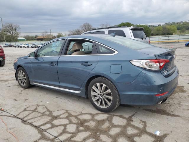 5NPE34AF9GH421090 - 2016 HYUNDAI SONATA SPORT BLUE photo 2