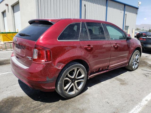 2FMDK4AKXEBA25475 - 2014 FORD EDGE SPORT MAROON photo 3