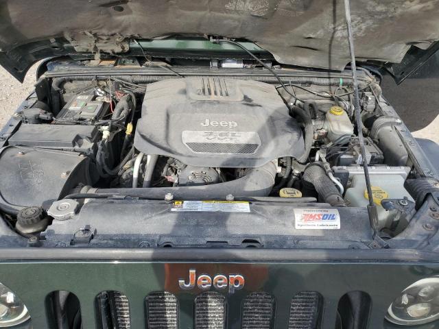 1C4BJWEG4CL107716 - 2012 JEEP WRANGLER U SAHARA GREEN photo 12