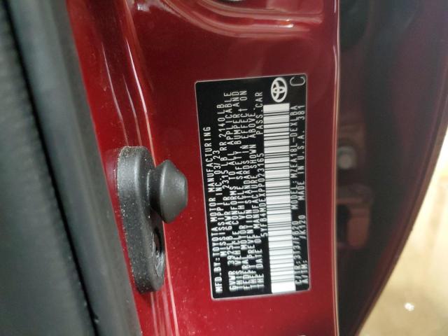 5YFB4MDEXPP023165 - 2023 TOYOTA COROLLA LE RED photo 12