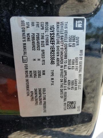 1GYS3KEF1ER233648 - 2014 CADILLAC ESCALADE ESV PLATINUM Қара фото 14