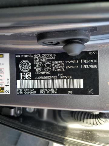 JTJSARDZ6M2257402 - 2021 LEXUS NX 300 BASE GRAY photo 14