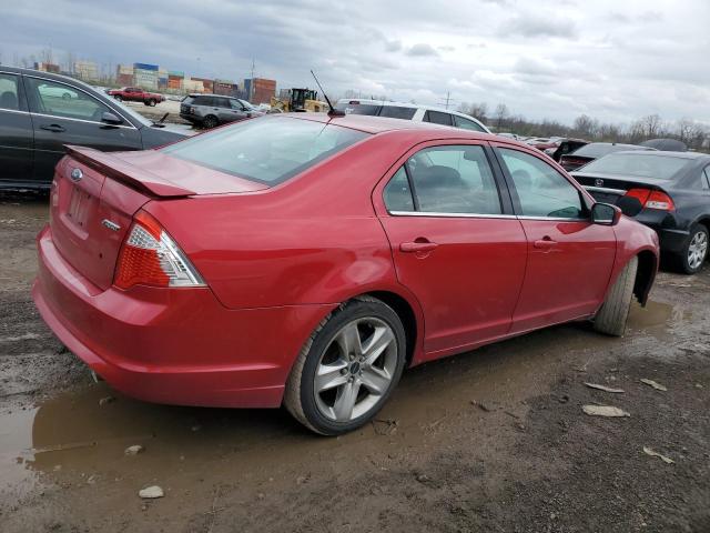 3FAHP0KC1CR450238 - 2012 FORD FUSION SPORT RED photo 3