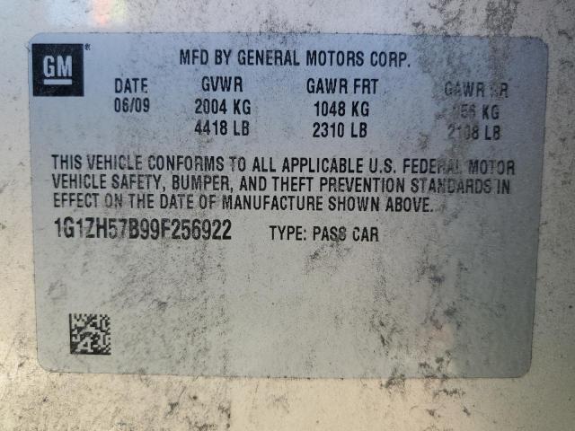 1G1ZH57B99F256922 - 2009 CHEVROLET MALIBU 1LT BEIGE photo 13