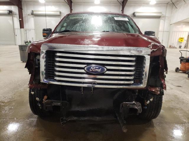 1FTFX1EV7AKB94502 - 2010 FORD F150 SUPER CAB BURGUNDY photo 5