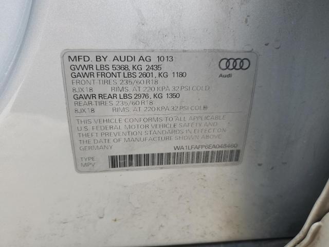 WA1LFAFP6EA048460 - 2014 AUDI Q5 PREMIUM PLUS SILVER photo 12