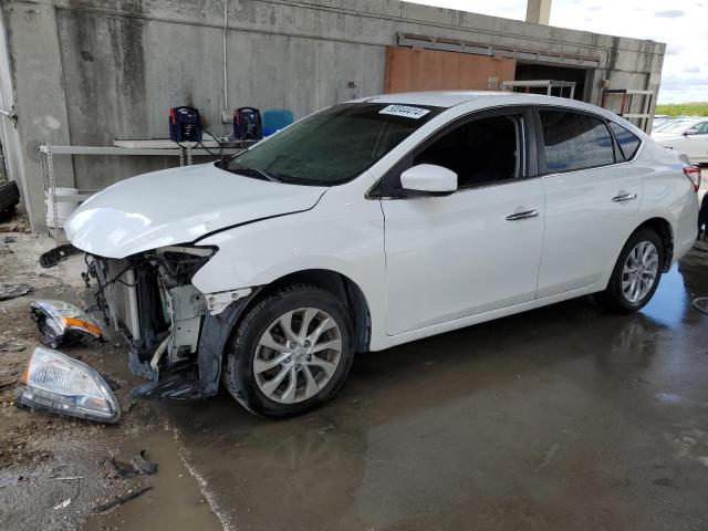 3N1AB7APXFY346285 - 2015 NISSAN SENTRA S WHITE photo 1