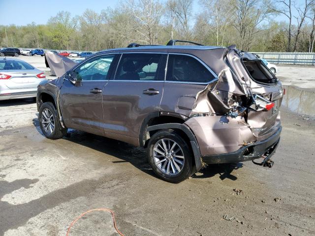 5TDJZRFH4JS814095 - 2018 TOYOTA HIGHLANDER SE BROWN photo 2