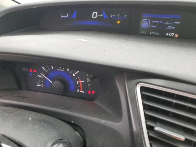 2HGFG3B93DH002010 - 2013 HONDA CIVIC EXL წითელი ფოტო 9