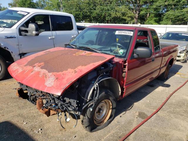 1GTCS195028253819 - 2002 GMC SONOMA RED photo 1