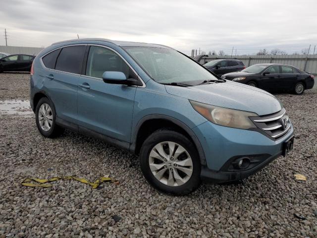 2HKRM4H77EH611402 - 2014 HONDA CR-V EXL TEAL photo 4