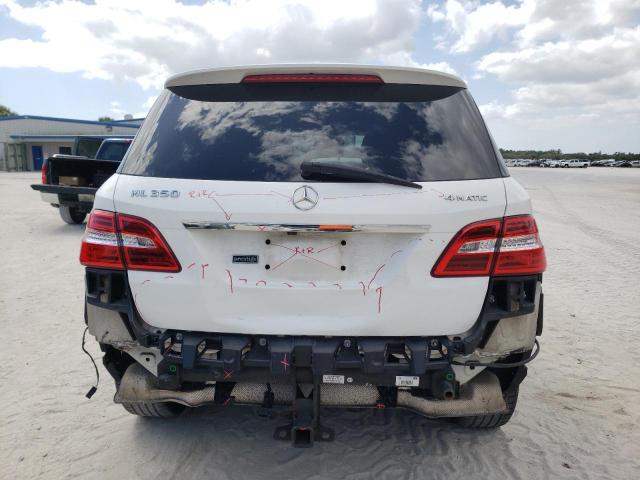 4JGDA5HBXFA459021 - 2015 MERCEDES-BENZ ML 350 4MATIC WHITE photo 6