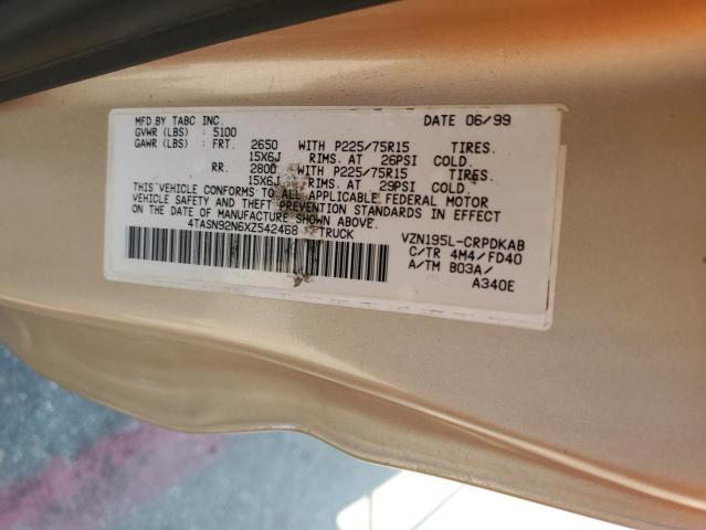 4TASN92N6XZ542468 - 1999 TOYOTA TACOMA XTRACAB PRERUNNER თაფლისფერი ფოტო 12