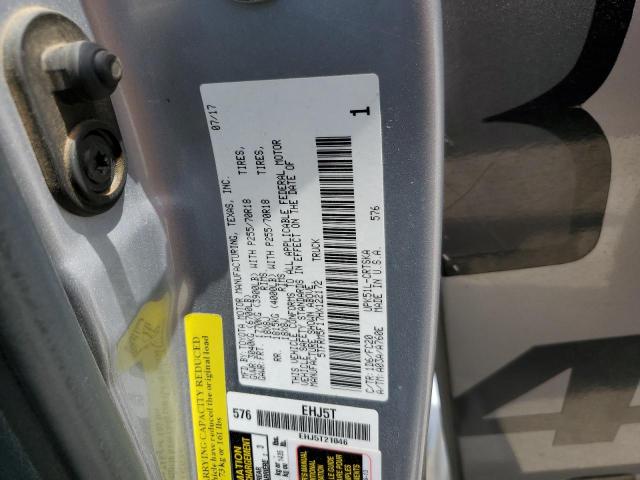 5TFRM5F17HX122172 - 2017 TOYOTA TUNDRA DOUBLE CAB SR/SR5 SILVER photo 12