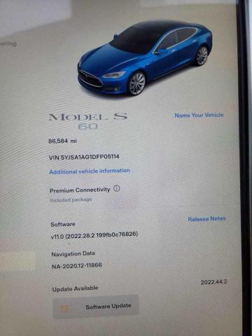 5YJSA1AG1DFP05114 - 2013 TESLA MODEL S Կապույտ լուսանկար 8