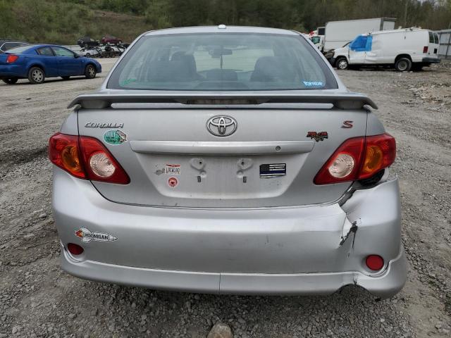 2T1BU4EE6AC445570 - 2010 TOYOTA COROLLA/S/ BASE SILVER photo 6