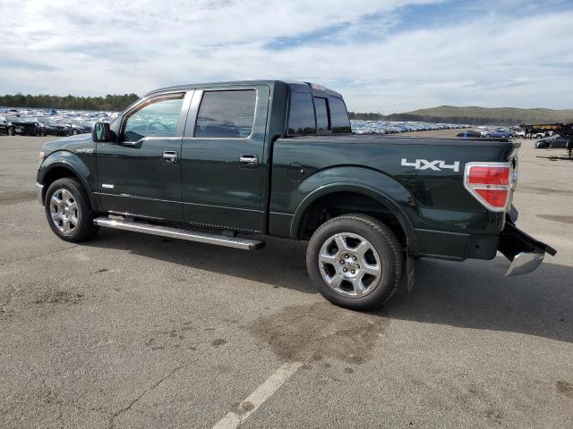 1FTFW1ET3EFD14019 - 2014 FORD F150 SUPERCREW GREEN photo 2