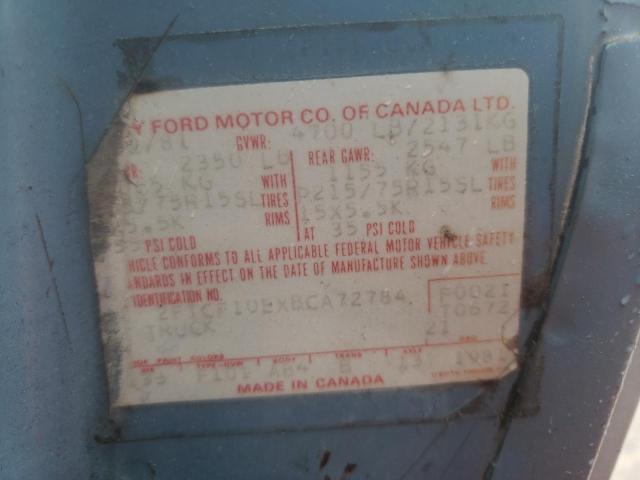 2FTCF10EXBCA72784 - 1981 FORD F100 BLUE photo 12
