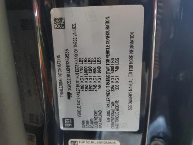 1GKS2JKL6NR259535 - 2022 GMC YUKON XL DENALI BLUE photo 13