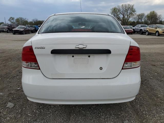 KL1TD56606B663731 - 2006 CHEVROLET AVEO BASE WHITE photo 6