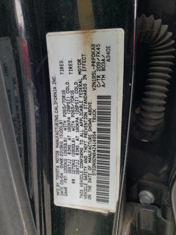 5TEGN92N84Z414954 - 2004 TOYOTA TACOMA DOUBLE CAB PRERUNNER BLACK photo 12