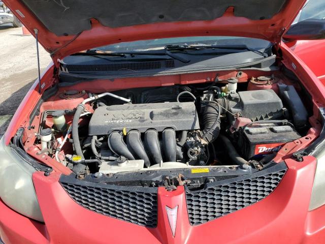 5Y2SL628X4Z430576 - 2004 PONTIAC VIBE RED photo 11