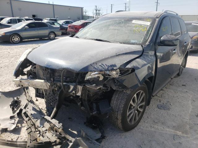 5N1AR2MM5FC711361 - 2015 NISSAN PATHFINDER S BLUE photo 2