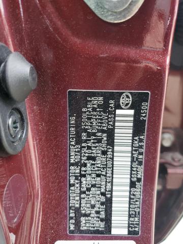 4T1BK1EB6EU079947 - 2014 TOYOTA AVALON BASE Qırmızı foto 13