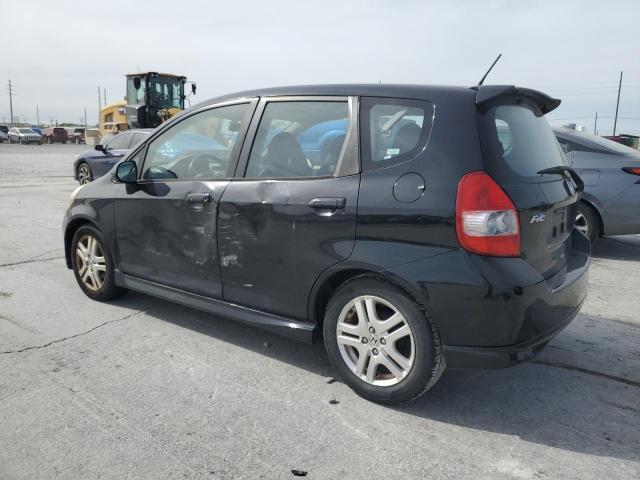 JHMGD386X7S063746 - 2007 HONDA FIT S შავი ფოტო 2