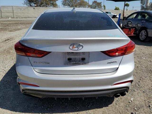 KMHD04LB0JU498891 - 2018 HYUNDAI ELANTRA SPORT SILVER photo 6