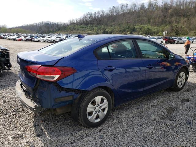 3KPFK4A77JE269208 - 2018 KIA FORTE LX BLUE photo 3