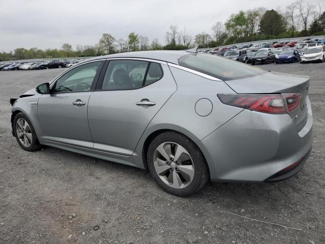 KNAGN4AD3E5067451 - 2014 KIA OPTIMA HYBRID SILVER photo 2