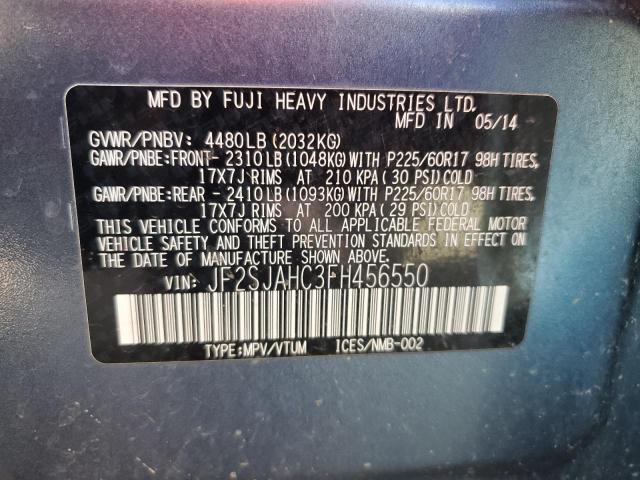 JF2SJAHC3FH456550 - 2015 SUBARU FORESTER 2.5I LIMITED BLUE photo 13