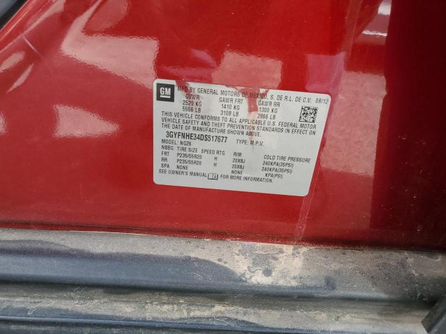 3GYFNHE34DS517677 - 2013 CADILLAC SRX PERFORMANCE COLLECTION BURGUNDY photo 13