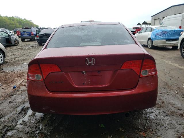 2HGFA16828H506738 - 2008 HONDA CIVIC EX BURGUNDY photo 6