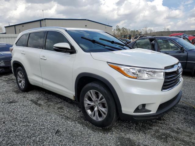 5TDKKRFH8FS102463 - 2015 TOYOTA HIGHLANDER XLE 白色 照片 4