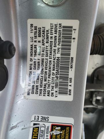 19XFA4F55AE000084 - 2010 HONDA CIVIC GX SILVER photo 12