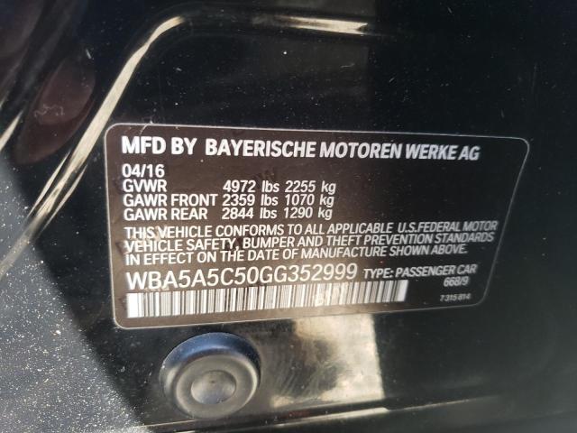WBA5A5C50GG352999 - 2016 BMW 528 I BLACK photo 12