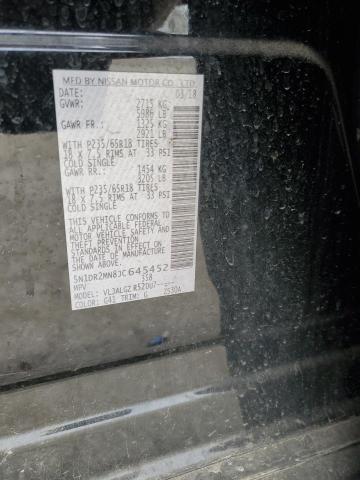 5N1DR2MN8JC645452 - 2018 NISSAN PATHFINDER S BLACK photo 12