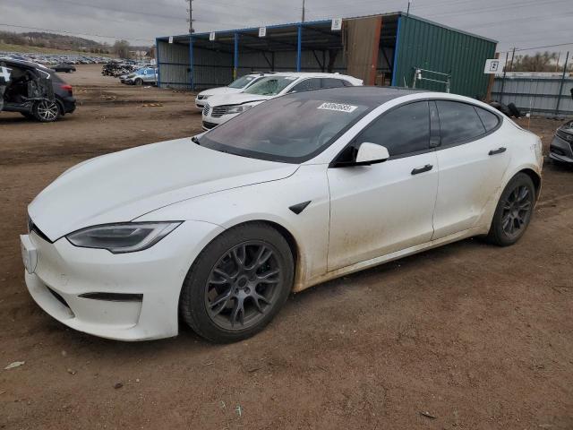 5YJSA1E69NF461067 - 2022 TESLA MODEL S WHITE photo 1
