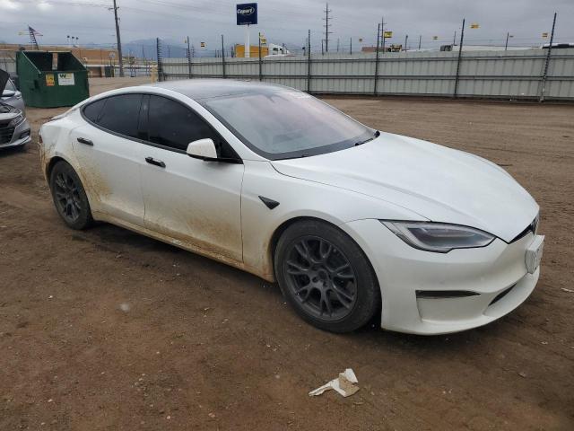 5YJSA1E69NF461067 - 2022 TESLA MODEL S WHITE photo 4