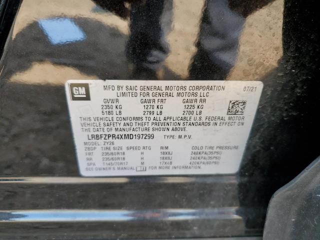 LRBFZPR4XMD197299 - 2021 BUICK ENVISION ESSENCE ნაცრისფერი ფოტო 12